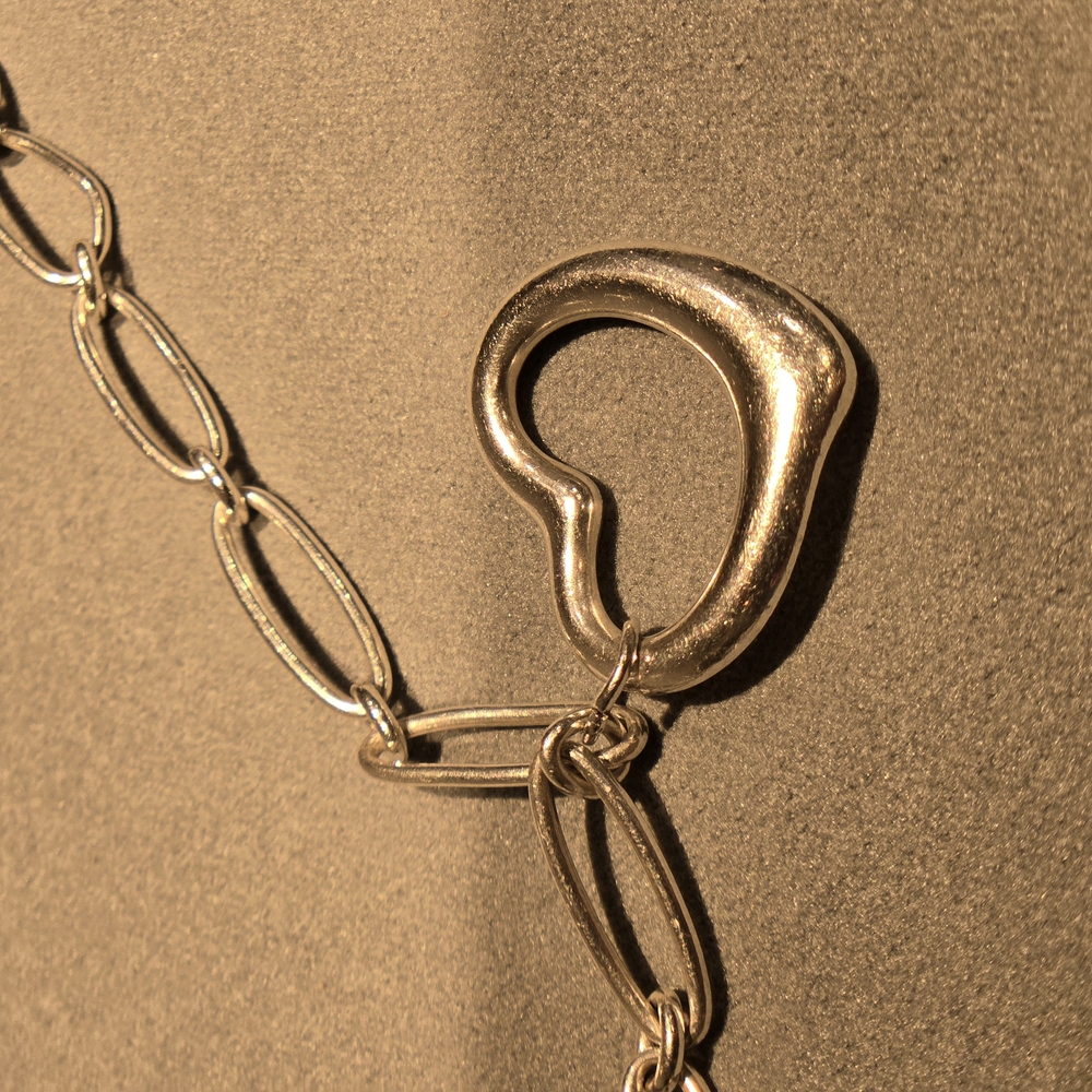 Tiffany & Co Silver  Heart Charm Braclet
